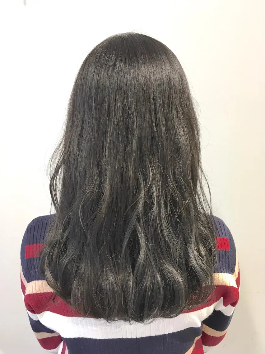 ロング カラー グレージュ ヘアカラー トリートメント ヘアセット yoshi ☆のヘアスタイル