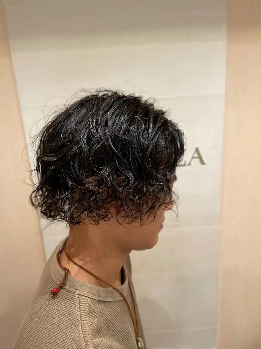 ロング メンズ メンズパーマ カット指名No1漆原 聡のヘアスタイル