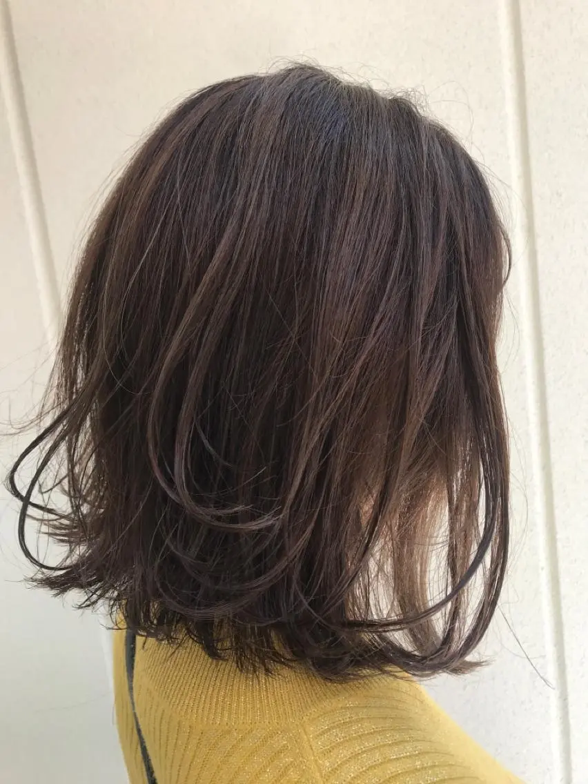 ミディアム カラー ベージュカラー カット ヘアカラー 柴田 祐輔のヘアスタイル