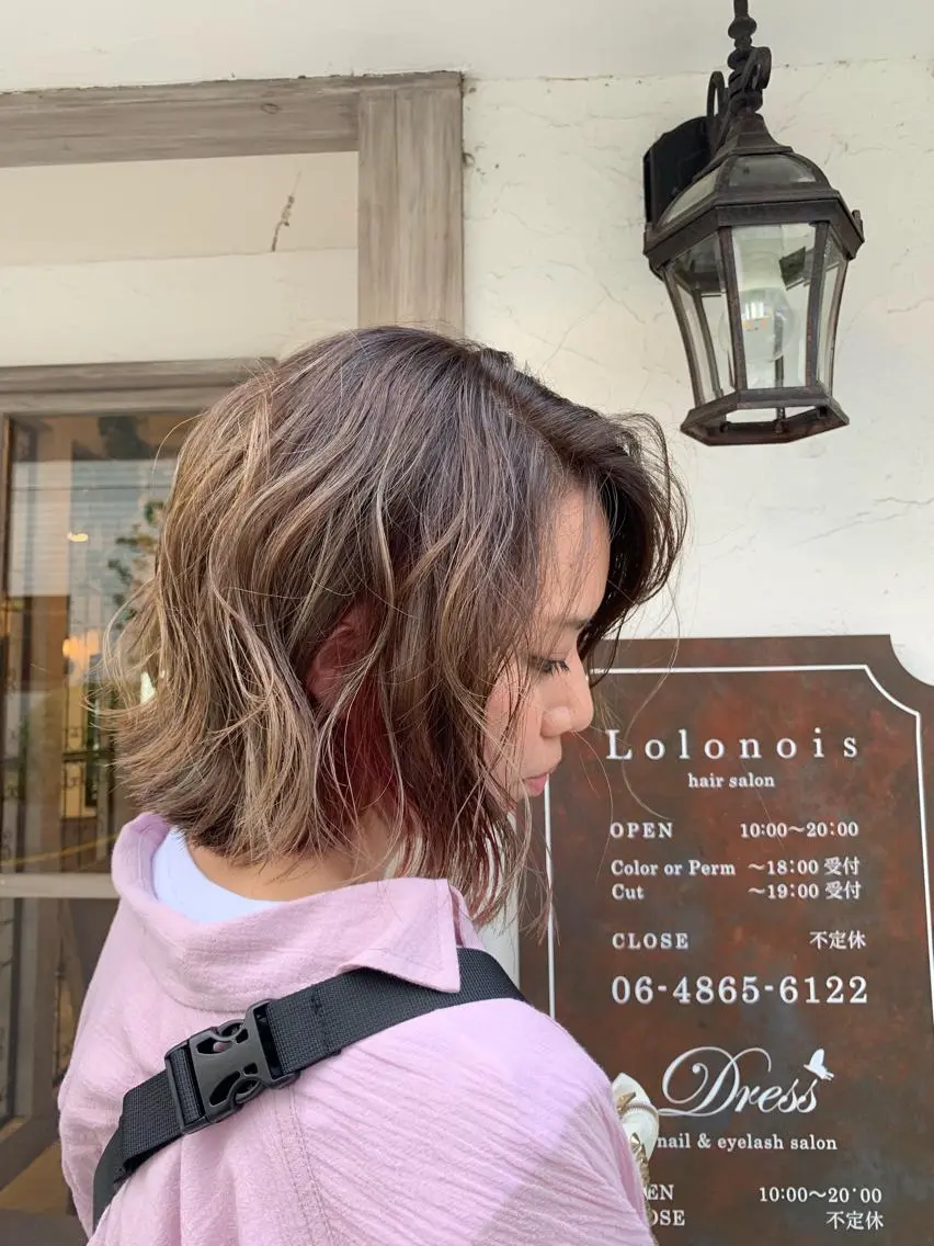 ミディアム カラー パーマ ヘアアレンジ ヘアカラー トリートメント 韓国♡ハイライト ♡YURIのヘアスタイル