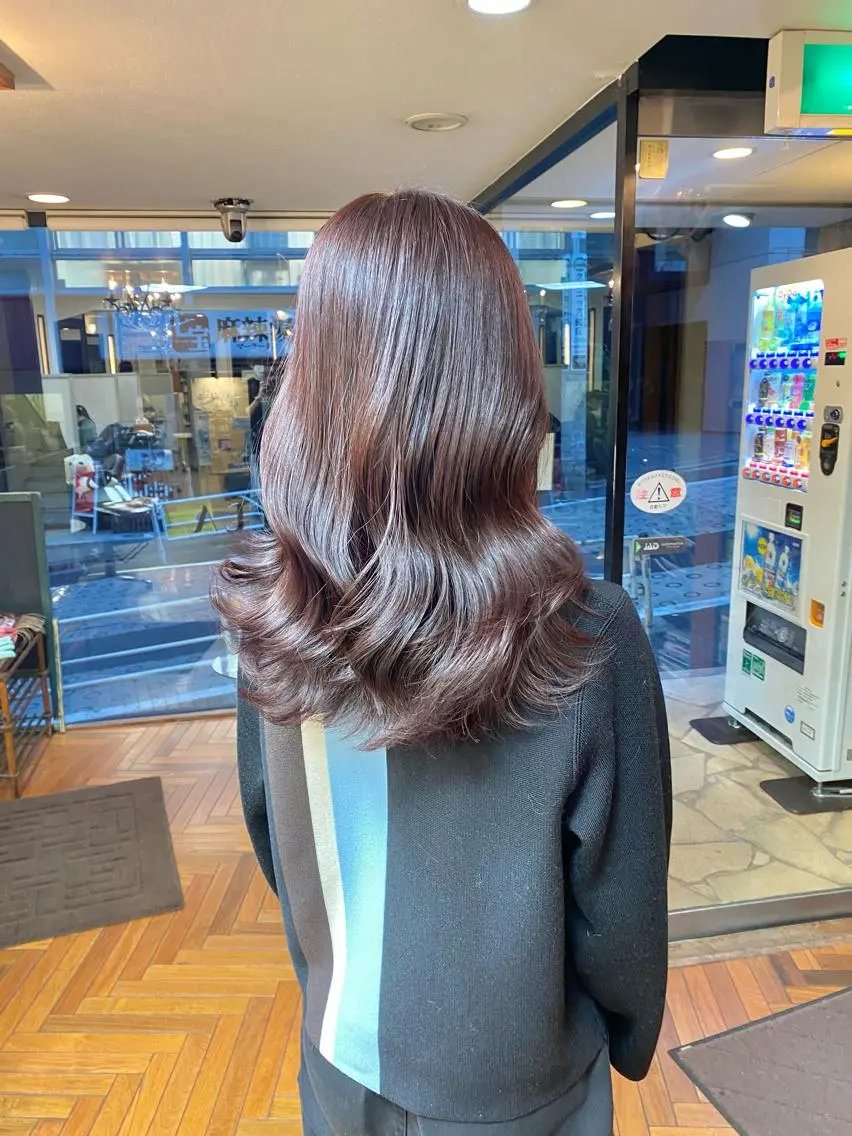 ロング カラー ラベンダーカラー ピンクカラー ピンクラベンダー 韓国風ヘア カット ヘアカラー トリートメント ボブ/縮毛矯正/ レイヤー/塚田のヘアスタイル