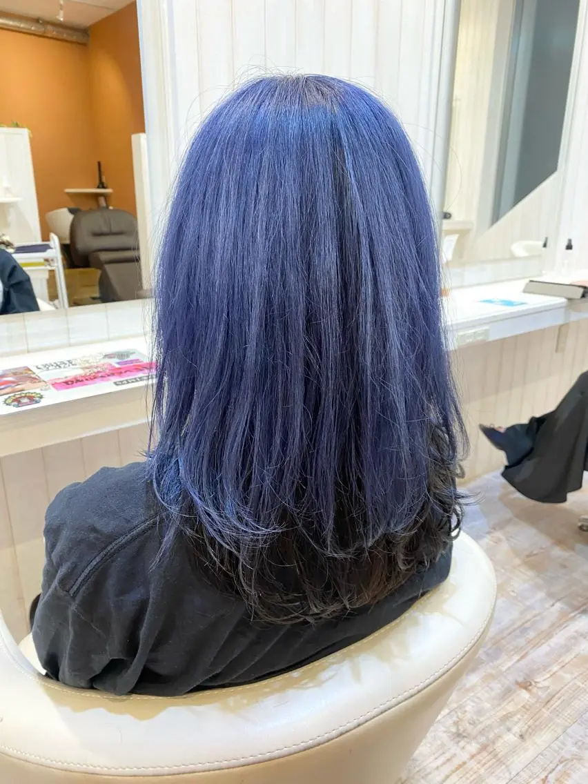 セミロング カラー カット ヘアカラー トリートメント 佐藤史哉* 韓国レイヤー赤み除去のヘアスタイル