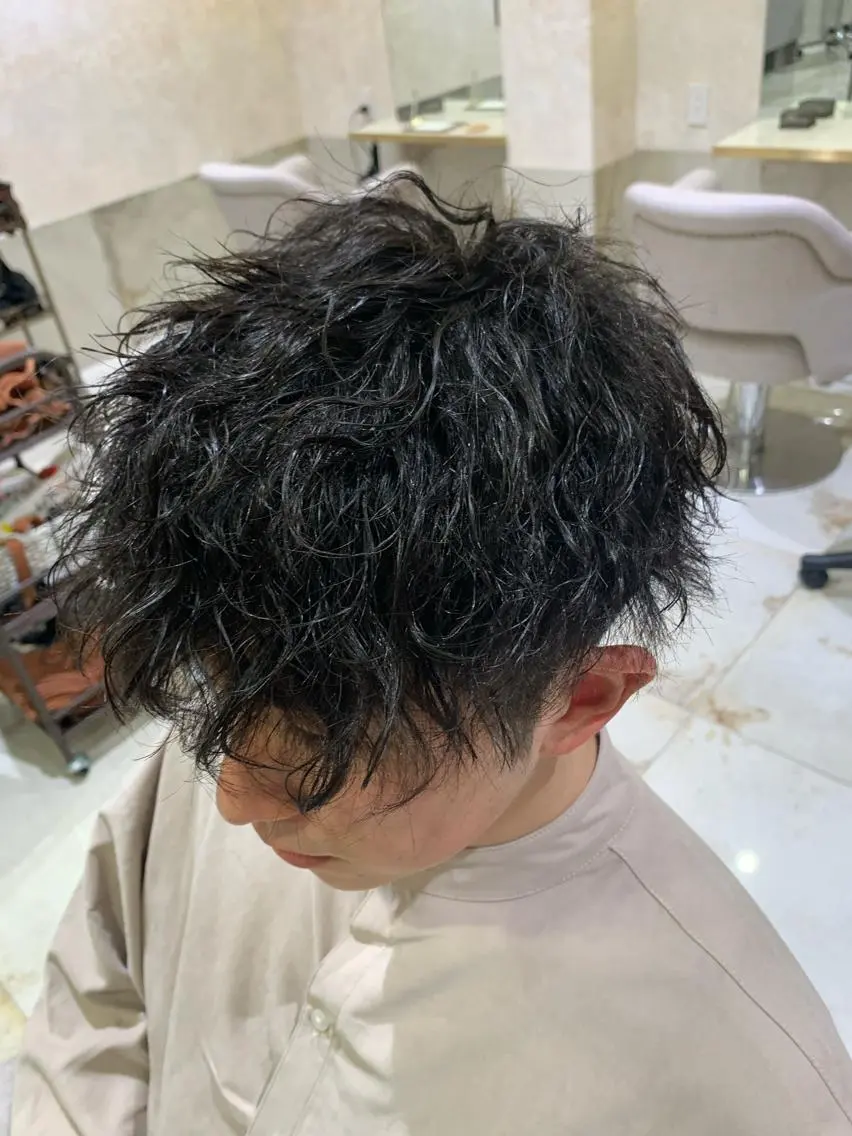ショート パーマ 本町No1カット集団 AFROのヘアスタイル