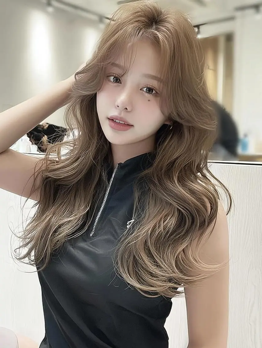 ロング カット ヘアカラー 林朱里/束間まつげ /レイヤーカット🌹のマツエク・マツパデザイン