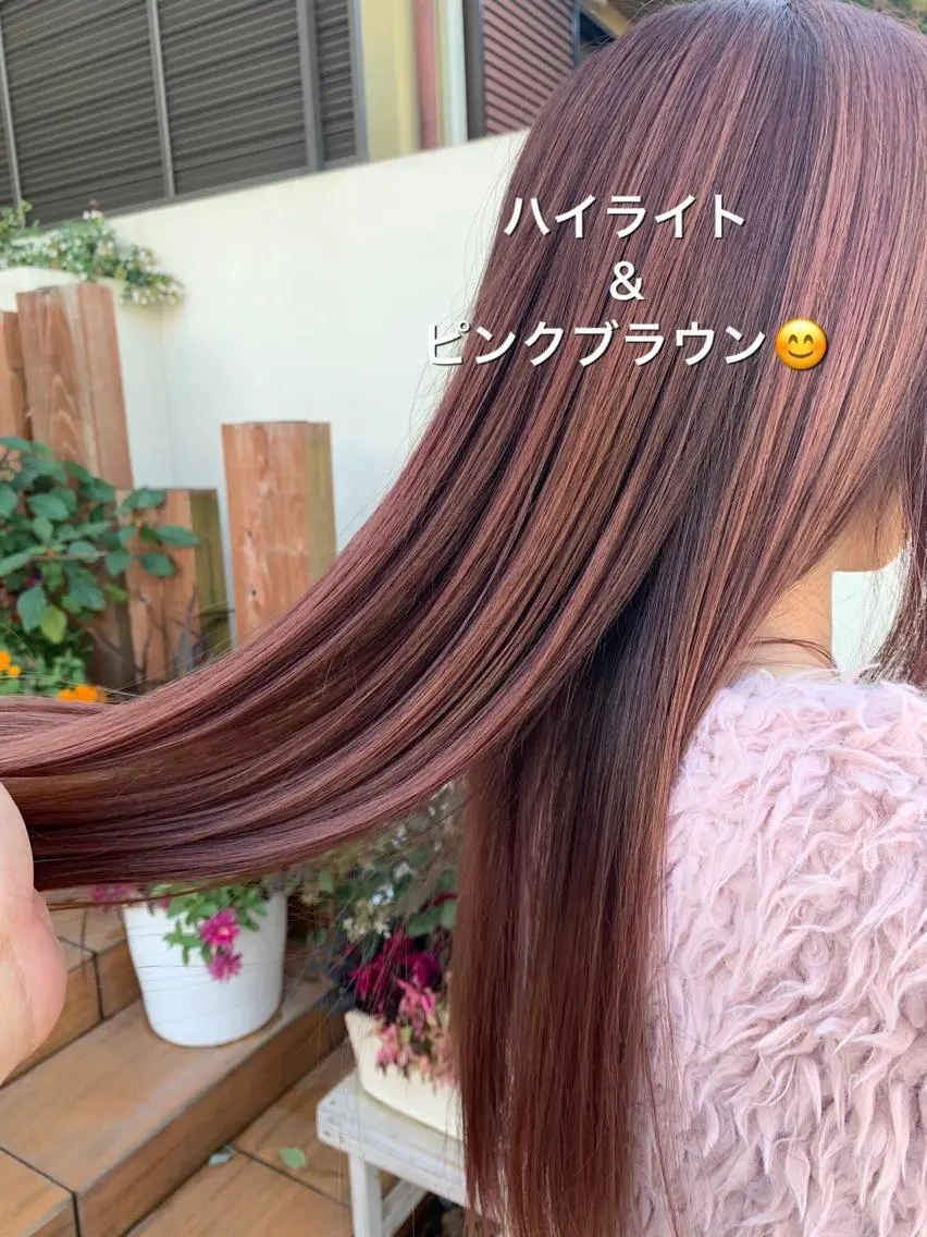 ロング カラー ブラウンカラー 透明感カラー ハイライトカラー ピンクカラー ピンクブラウン 【美髪を叶える】中谷 彰宏（アキ)のヘアスタイル