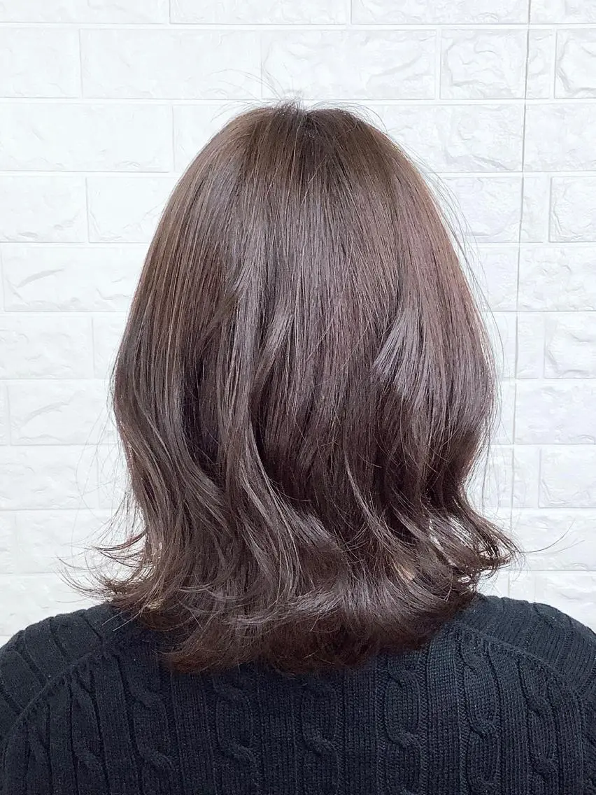 ミディアム カラー 髪質改善縮毛矯正 美容師✂️山崎竜二のヘアスタイル