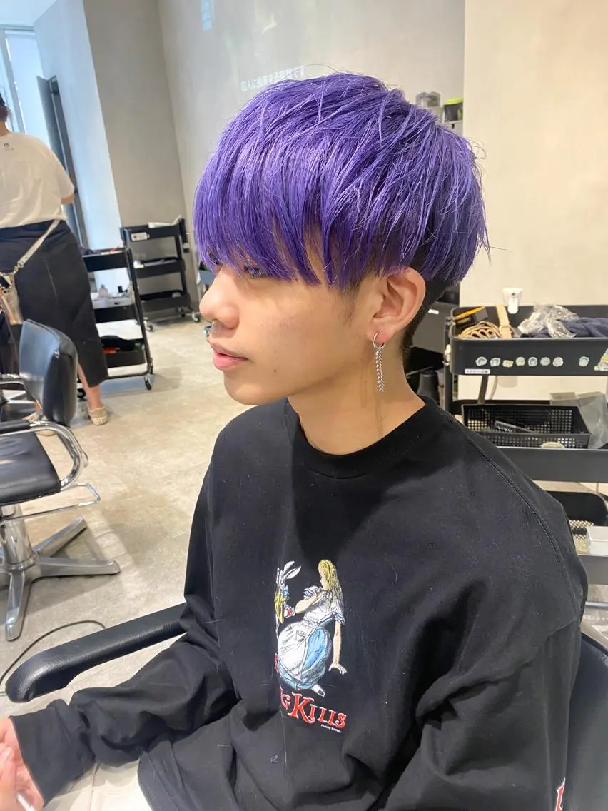 ショート カラー ヘアアレンジ メンズ カット ヘアカラー La.miu 八王子のヘアスタイル