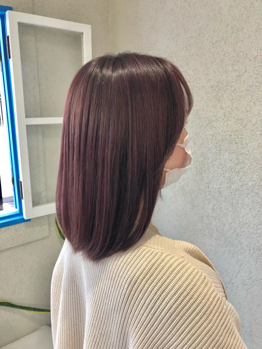 ミディアム カット ヘアカラー トリートメント 阿部 美咲のヘアスタイル