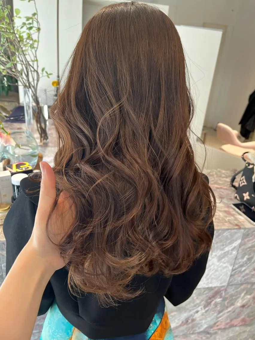 ロング カット ヘアカラー トリートメント 池田 寿子のヘアスタイル
