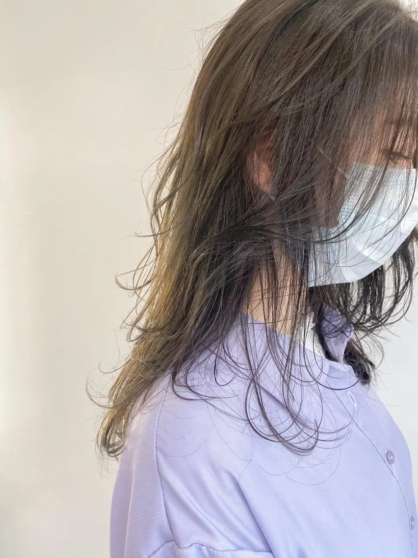 セミロング カラー ヘアカラー トリートメント 海外デザイン🇺🇸 石渡諒太のヘアスタイル