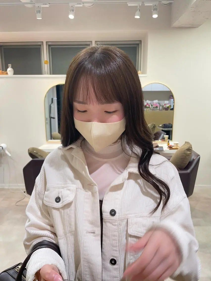 ロング カラー ブリーチ 透明感カラー ブリーチなしカラー カット ヘアカラー 野町好花 レイヤー/髪質改善のヘアスタイル
