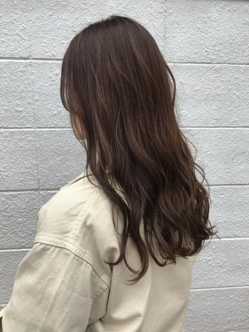 ロング カラー ニュアンスパーマ/ レイヤー/茶屋町のヘアスタイル
