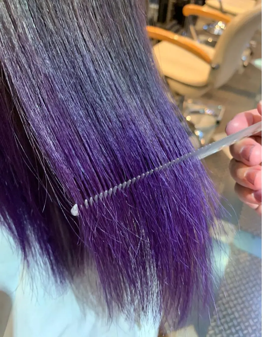 セミロング カラー ヘアアレンジ グラデーションカラー 🌈派手髪エクステ ブレイズ🌈ひろとのヘアスタイル