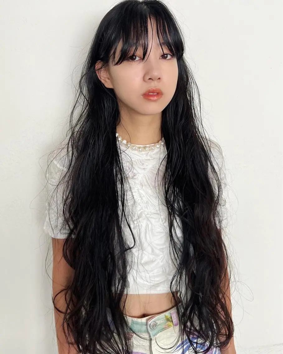 ロング カラー パーマ ヘアアレンジ メンズ キッズ ネイル マツエク・マツパ アイブロウ メンズパーマ ロング ロングネイル ウルフレイヤーカット /チヒロのヘアスタイル