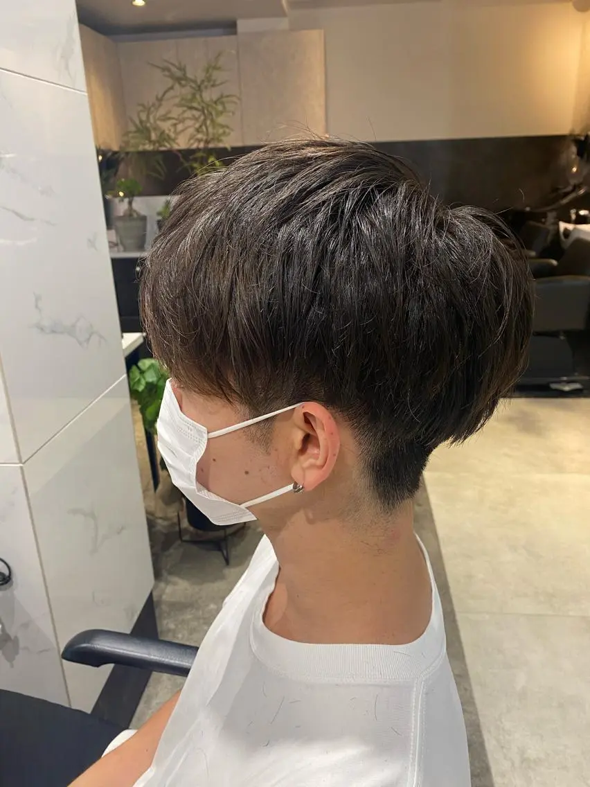 ヘアアレンジ メンズ マッシュ 新宿⌇韓国風ヘア ⌇透明感カラーのヘアスタイル