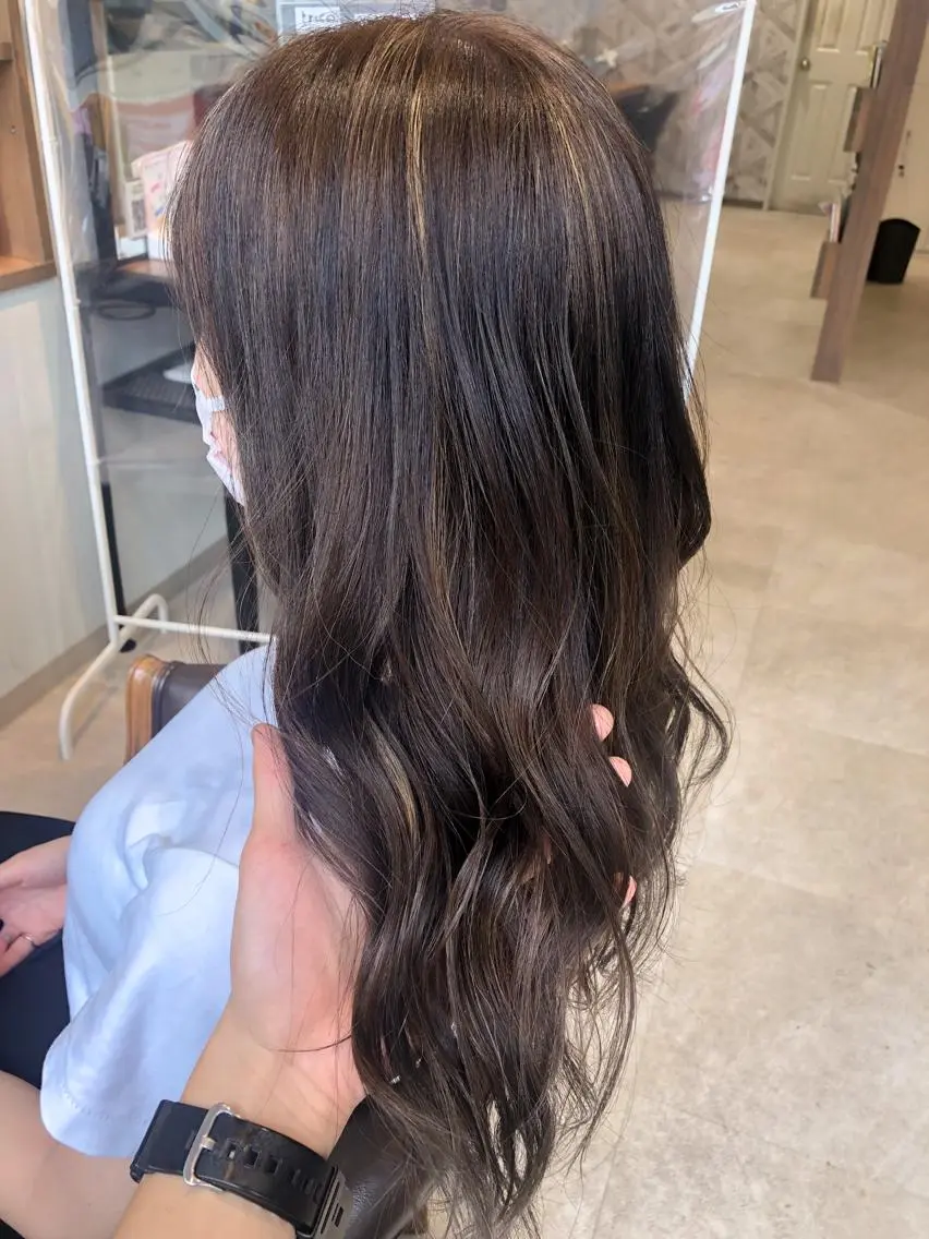 セミロング カラー 💎エクステ専門店 BIZE梅田🇰🇷のヘアスタイル