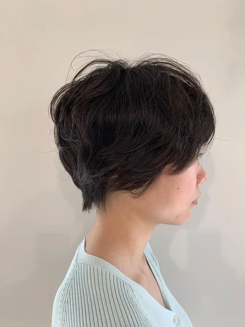 ショート カラー パーマ ヘアアレンジ ショートヘア 加藤 綾華のヘアスタイル
