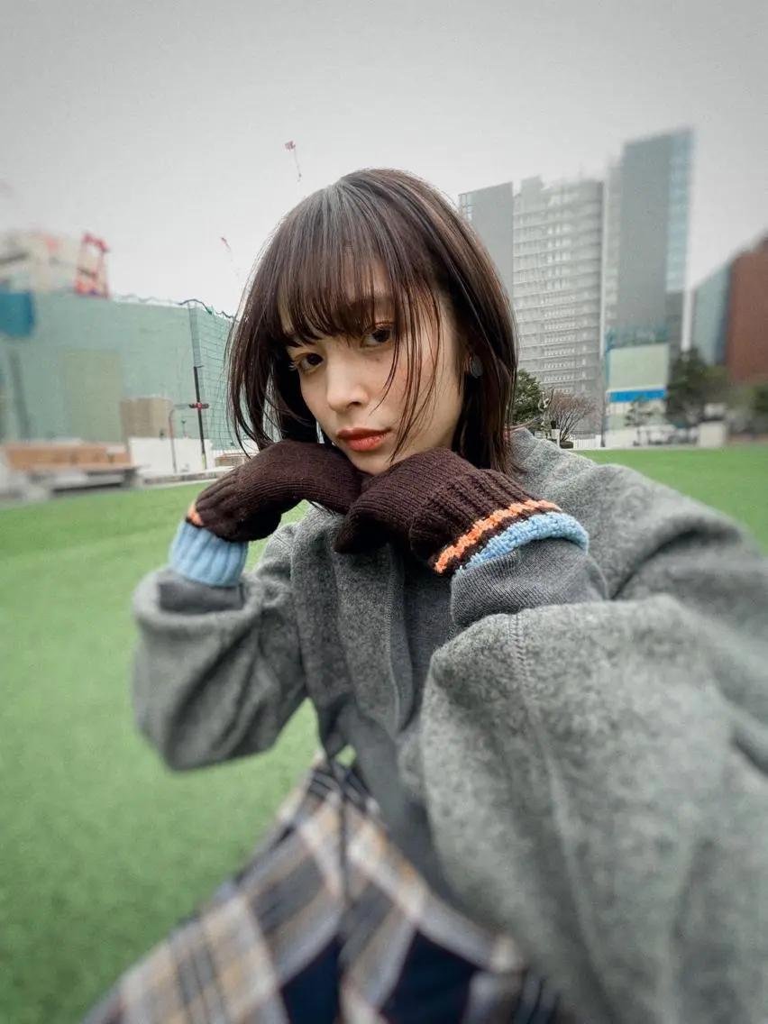ミディアム カラー カット 緒方リエ 時短ショート・ボブのヘアスタイル