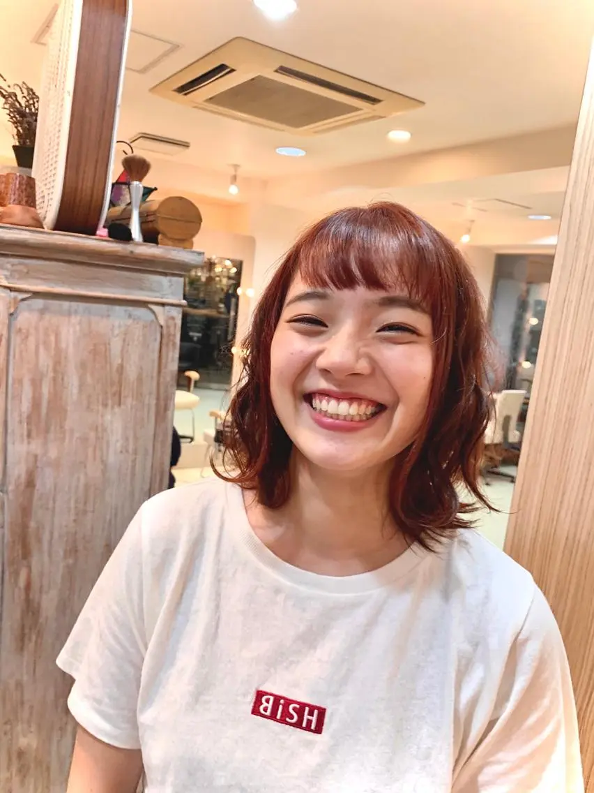 ミディアム カラー カット ヘアカラー トリートメント ヘッドスパ nishimura makotoのヘアスタイル