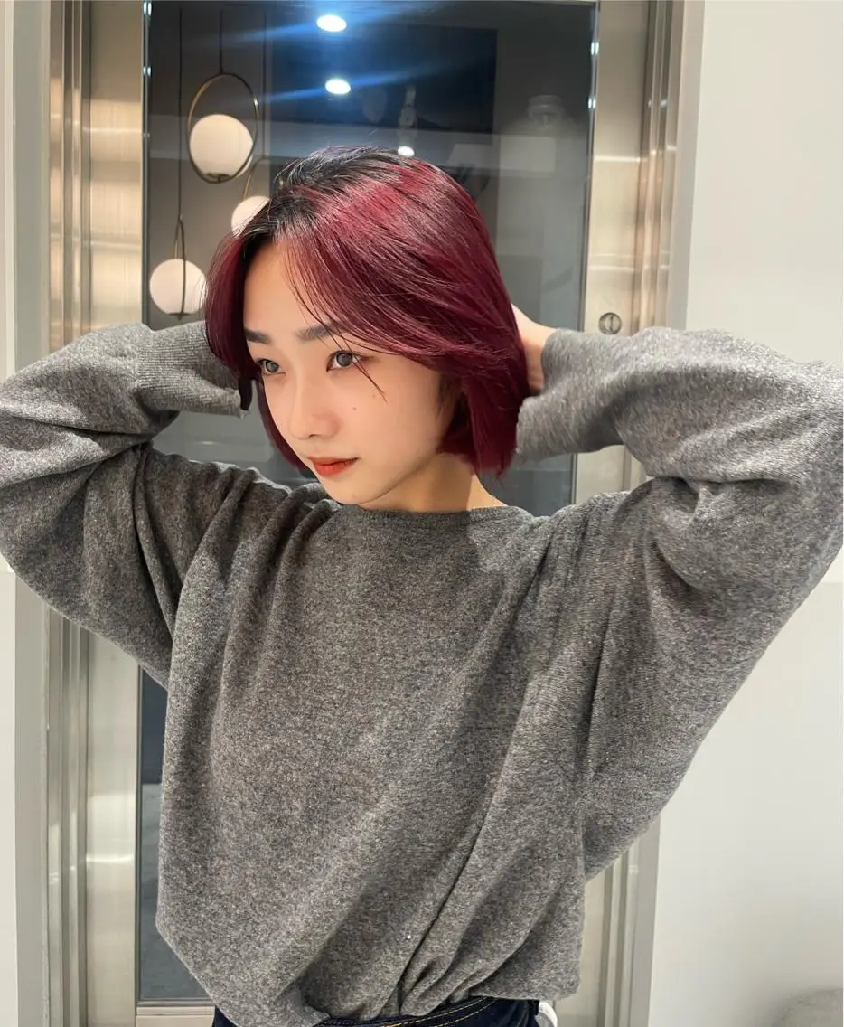 ショート カラー ヘアアレンジ ヘアカラー satsuki 暖色・ブラウンカラーのヘアスタイル