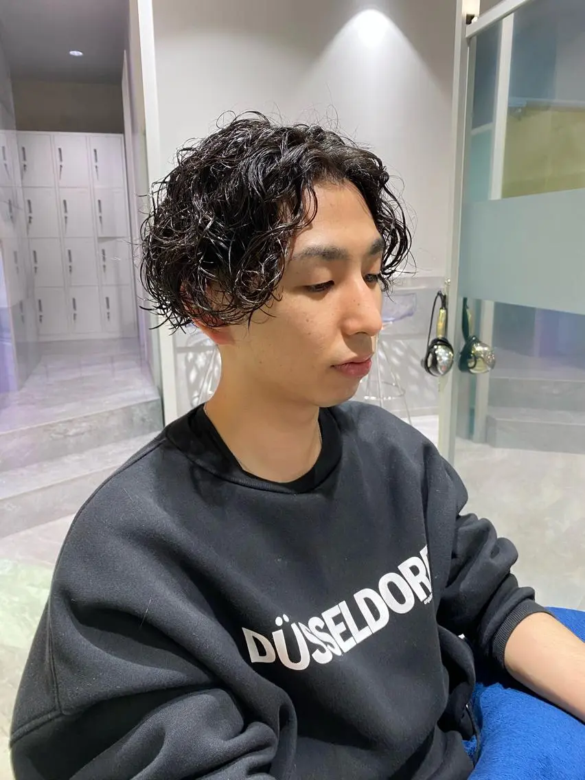 ミディアム パーマ メンズ ミディアムパーマ メンズパーマ ツイストスパイラルパーマ スパイラルパーマ Riganuts王子 Hayato✂︎のヘアスタイル