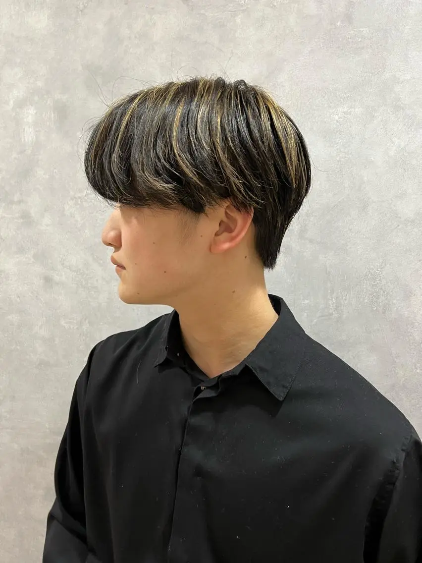 カラー メンズ 🩵みずき/レイヤー /韓国ハイトーン🩵のヘアスタイル