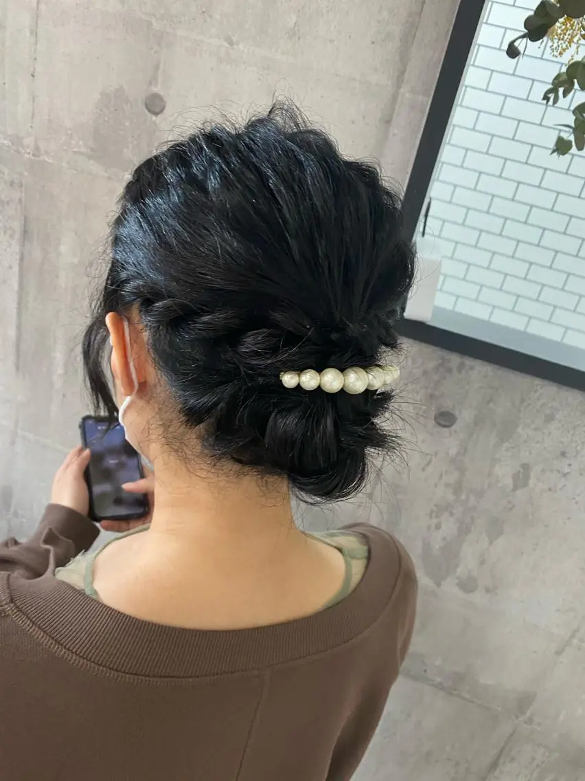 ショート ヘアアレンジ ヘアセット PANDOLA あゆり🦋のヘアスタイル
