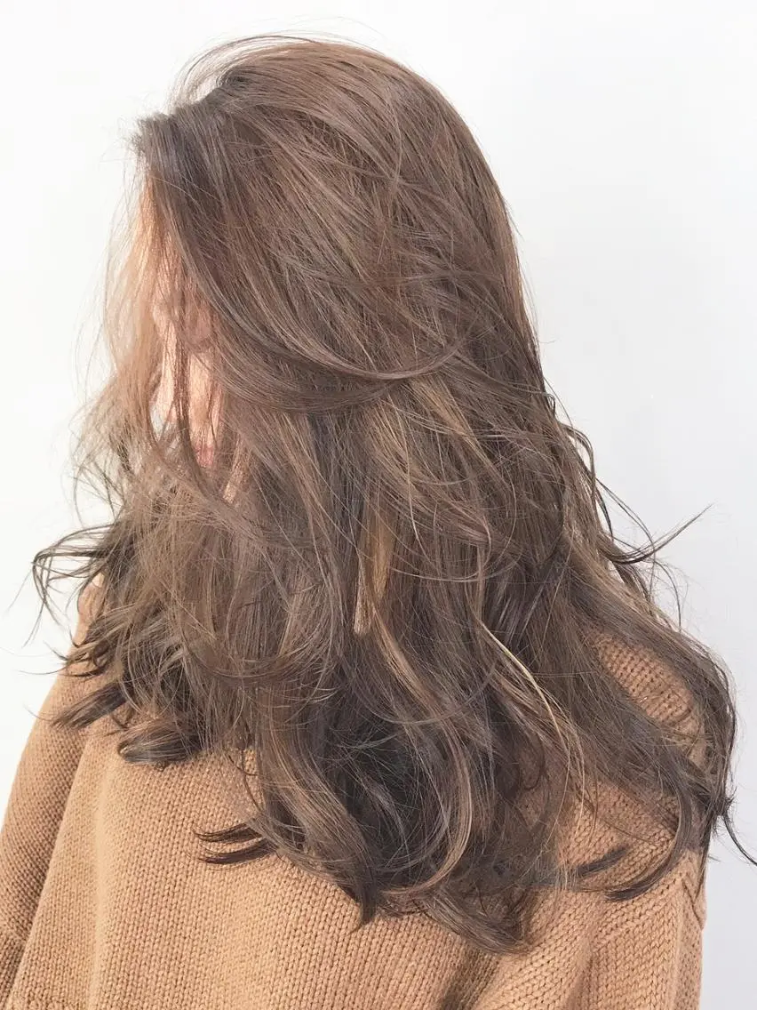 ロング カラー パーマ ヘアアレンジ ハイライトカラー 3Dハイライト ハイライト ITbyALBUM 中野店のヘアスタイル
