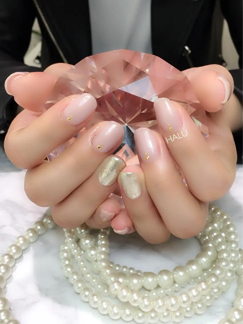 ネイル ピンク シルバー HALU ハルのネイルデザイン