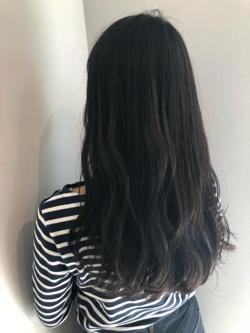 セミロング カラー ブルーカラー ブルージュ scene. haraのヘアスタイル
