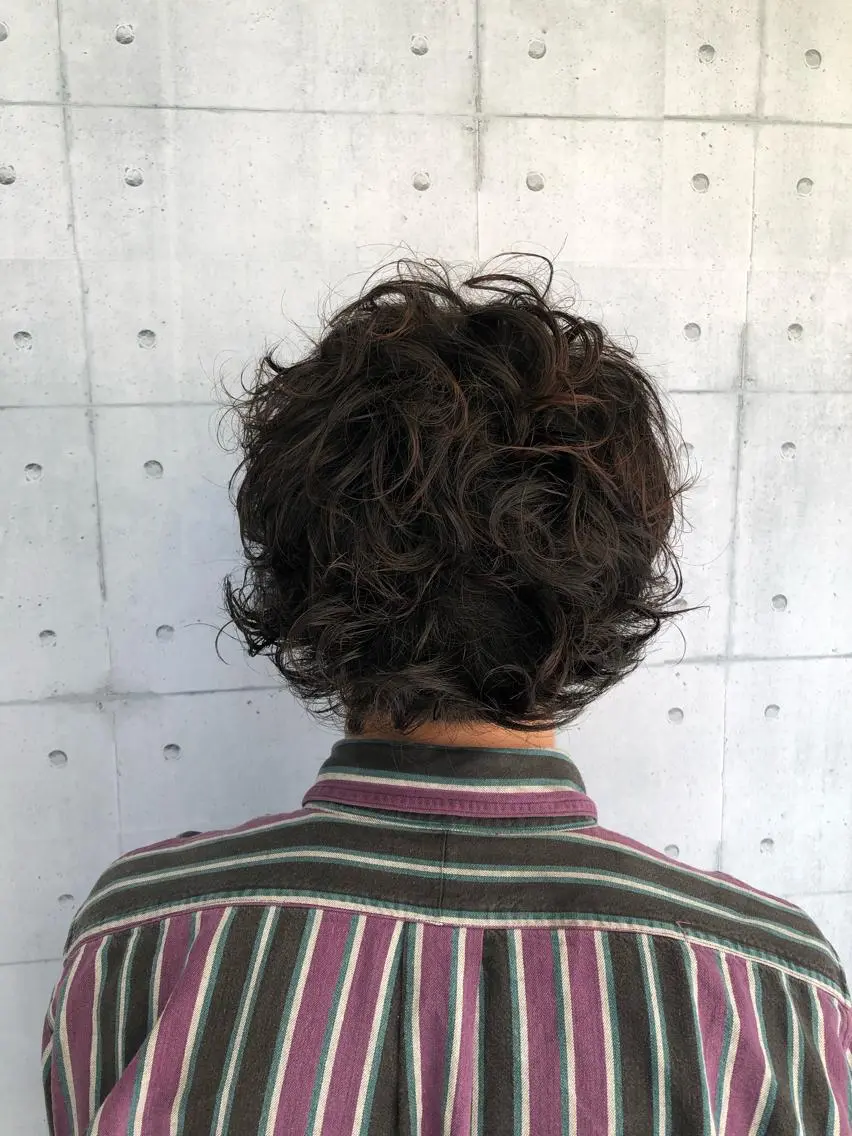 ミディアム パーマ メンズ ミディアムパーマ メンズパーマ 北脇 健治のヘアスタイル
