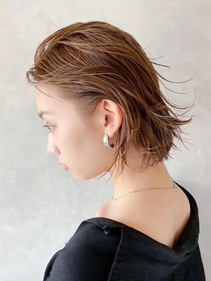 ミディアム カラー パーマ ヘアアレンジ ITbyALBUM 中野店のヘアスタイル
