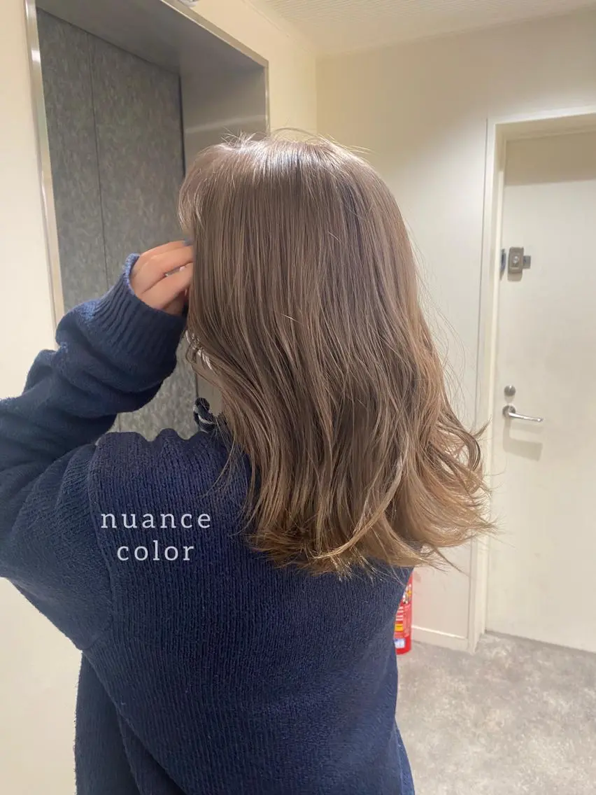 ミディアム カラー ヘアアレンジ ブリーチ 透明感カラー ヘアカラー ボブ /ニュアンス/ satomi🧸💖のヘアスタイル