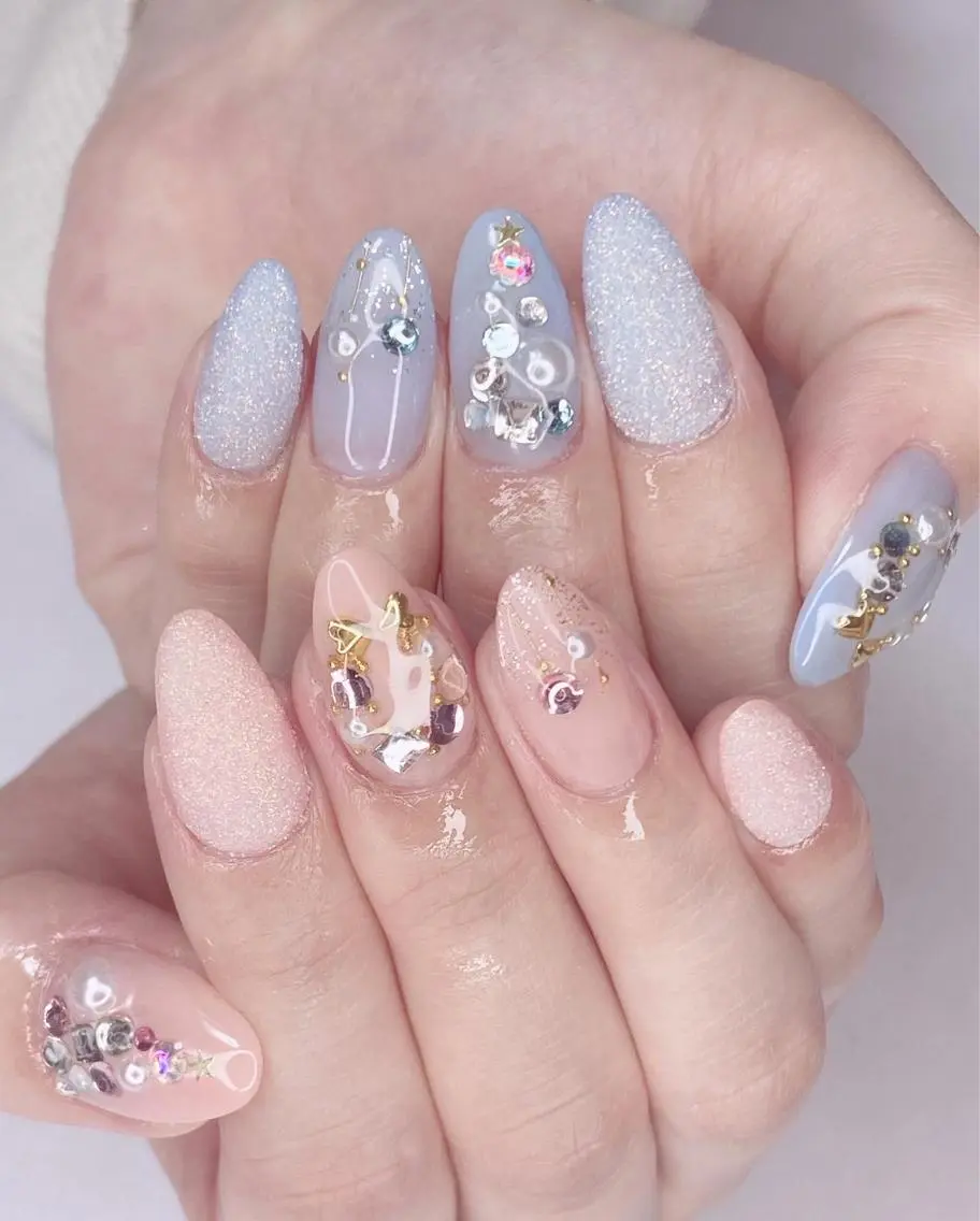 ネイル アニマル柄 アートネイル オーロラネイル 桜ネイル クリアネイル Nail Salon ertiのネイルデザイン