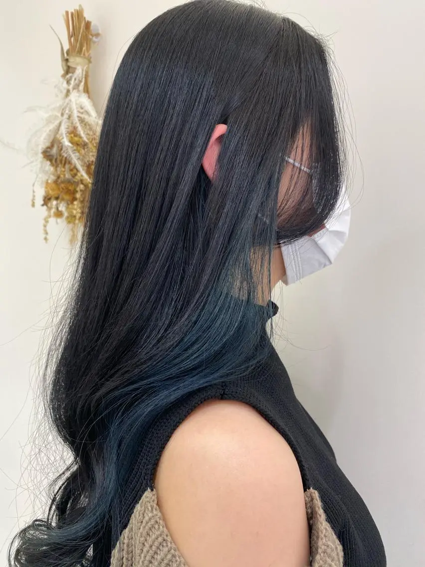 ロング カラー 銀座メンズ専門🖤 叶奈々のヘアスタイル