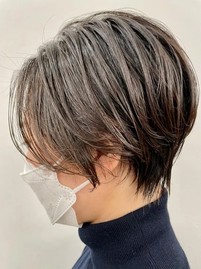 ショート カラー ショートボブ ハンサムショート ボブ ショートヘア 笠原 健人のヘアスタイル