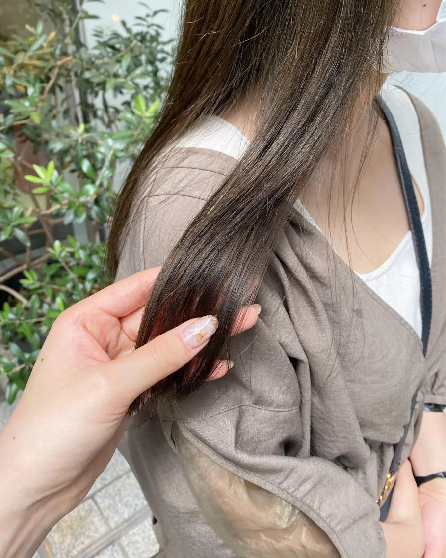 セミロング カラー ヘアアレンジ マツエク・マツパ ブラウンカラー オリーブブラウン カラーマツエク カット ヘアカラー トリートメント 透明感カラー🫧ヘア セット🫧松本菜月の眉毛・アイブロウイメージ