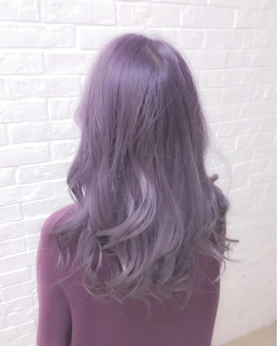 ミディアム セミロング ロング カラー ベージュカラー バイオレットカラー エクステリピート率 No.1 菊池　悠介のヘアスタイル