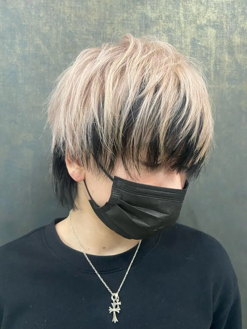 メンズ メンズブリーチ カット 色落ちまで2度綺麗な ハイトーン🪞/ミクのヘアスタイル
