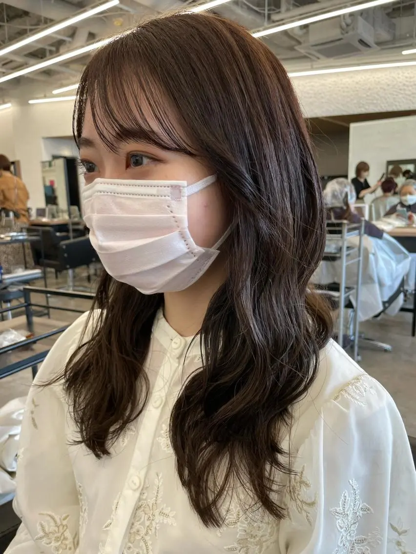 ロング カラー ヘアアレンジ 【柔らか透明感✨/ 似合せ前髪】大石葉月のヘアスタイル
