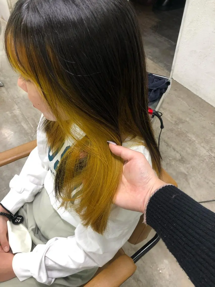 ロング カラー カット ヘアカラー トリートメント ヘッドスパ ヘアセット ️韓国ヘア/レイヤー カット❤️Yūkaのヘアスタイル