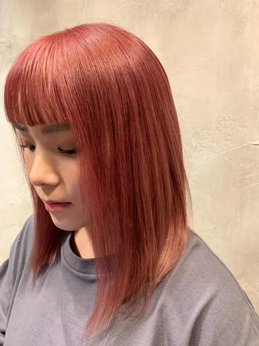 セミロング カラー ヘアアレンジ ボブパーマコテ巻き風 パーマNo1深江秀平のヘアスタイル