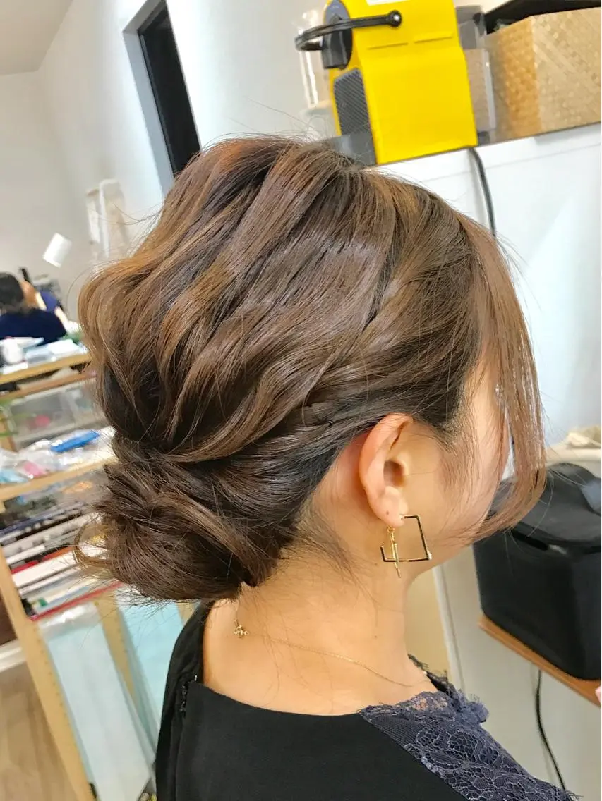 ミディアム ヘアアレンジ 早朝✨ヘアセット 着付け/清水玲歌のヘアスタイル