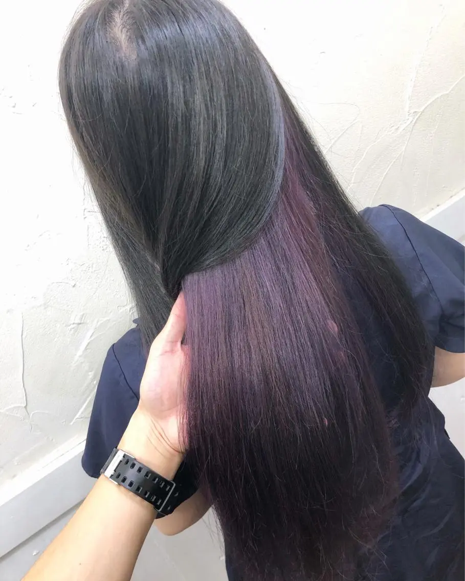 ロング シールエクステ エクステ 外国人風カラー ハイライト レイヤーカット Loob.TOKYO MIYA🌈のヘアスタイル