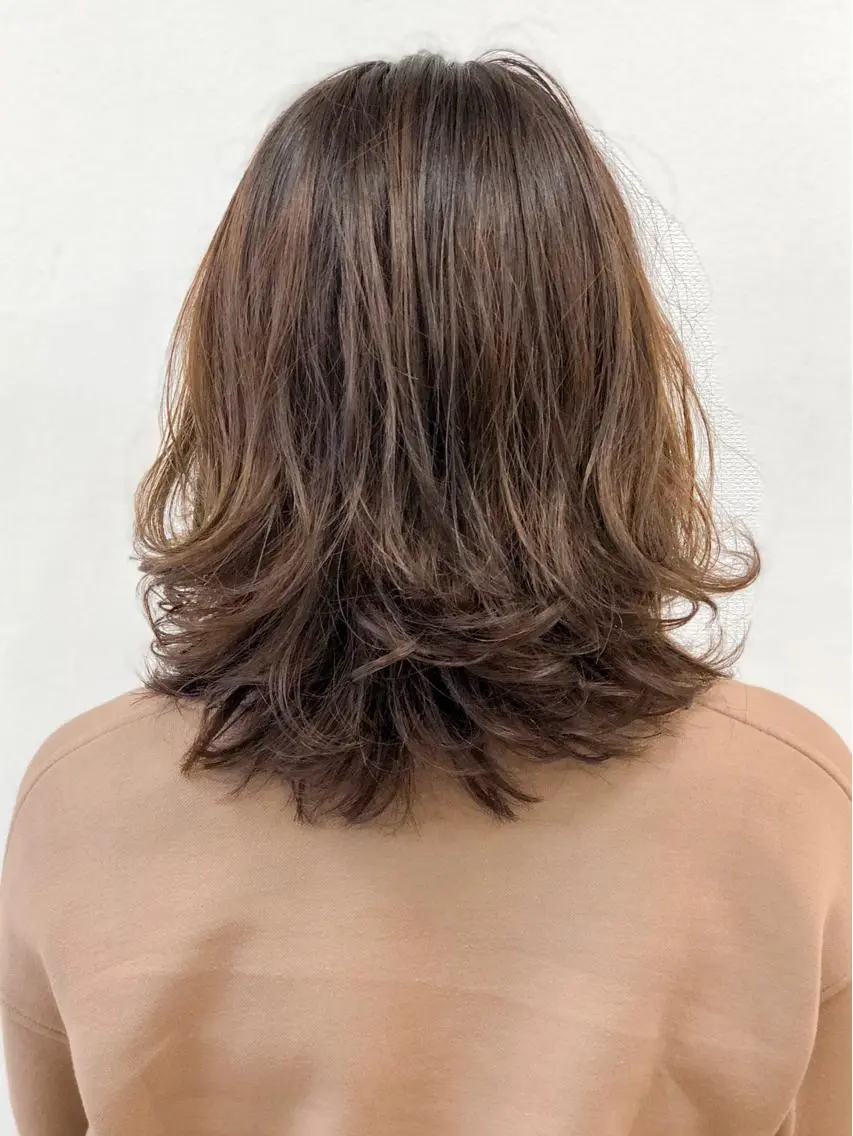 ミディアム ミディアムパーマ カセヤ リョウのヘアスタイル