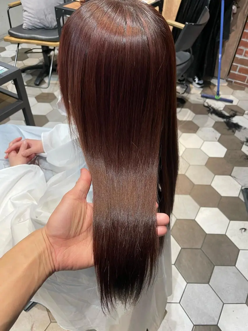 ロング カラー パーマ 髪質改善 縮毛矯正 ストレートパーマ カット ヘアカラー 縮毛矯正 トリートメント 縞田 健一のヘアスタイル