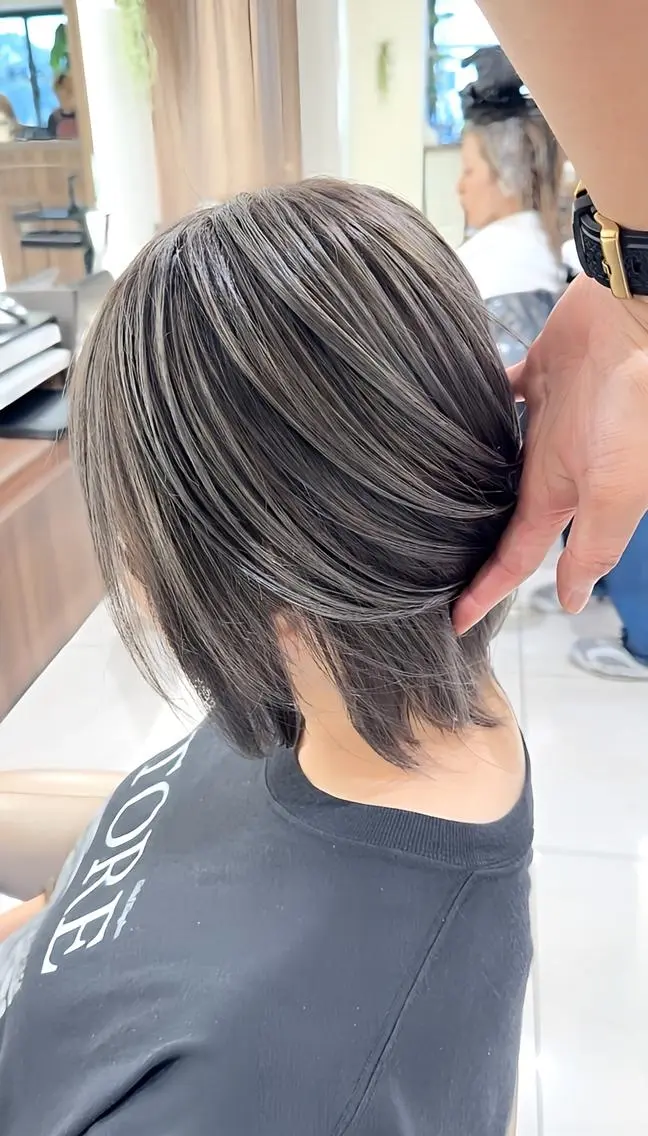 ロング カラー バレイヤージュ 髪質改善 レイヤーカット カット ヘアカラー トリートメント 山崎俊輔/髪質改善 /バレイヤージュのヘアスタイル