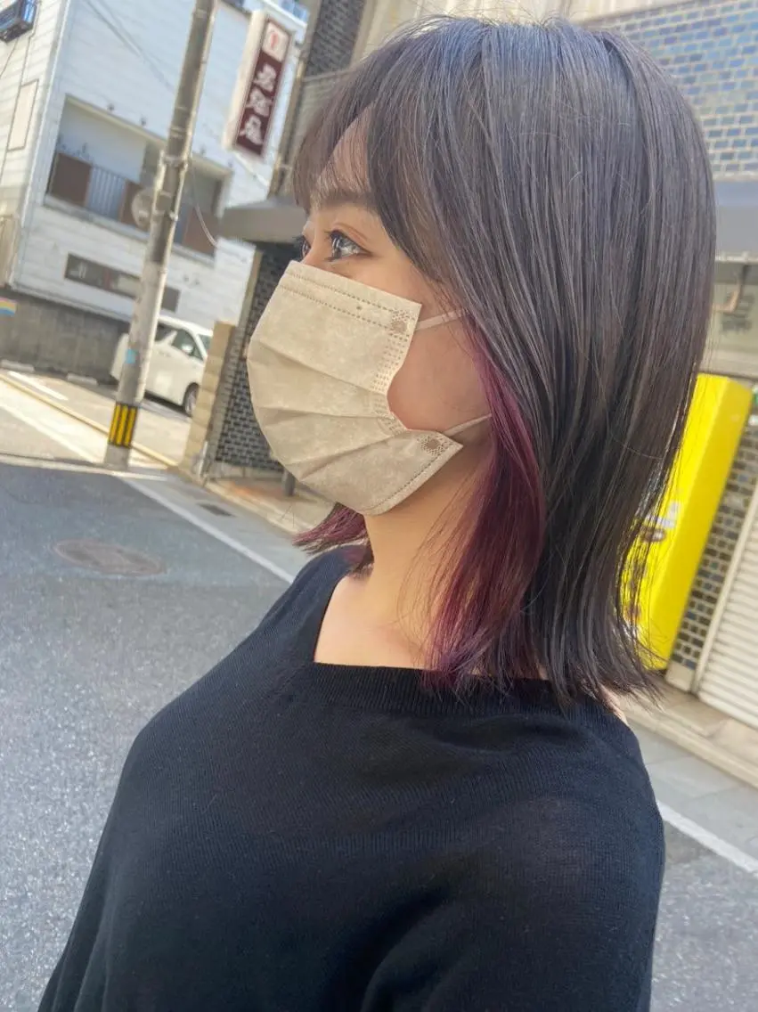 ミディアム カラー インナーカラー hair &make EPICRUMIのヘアスタイル