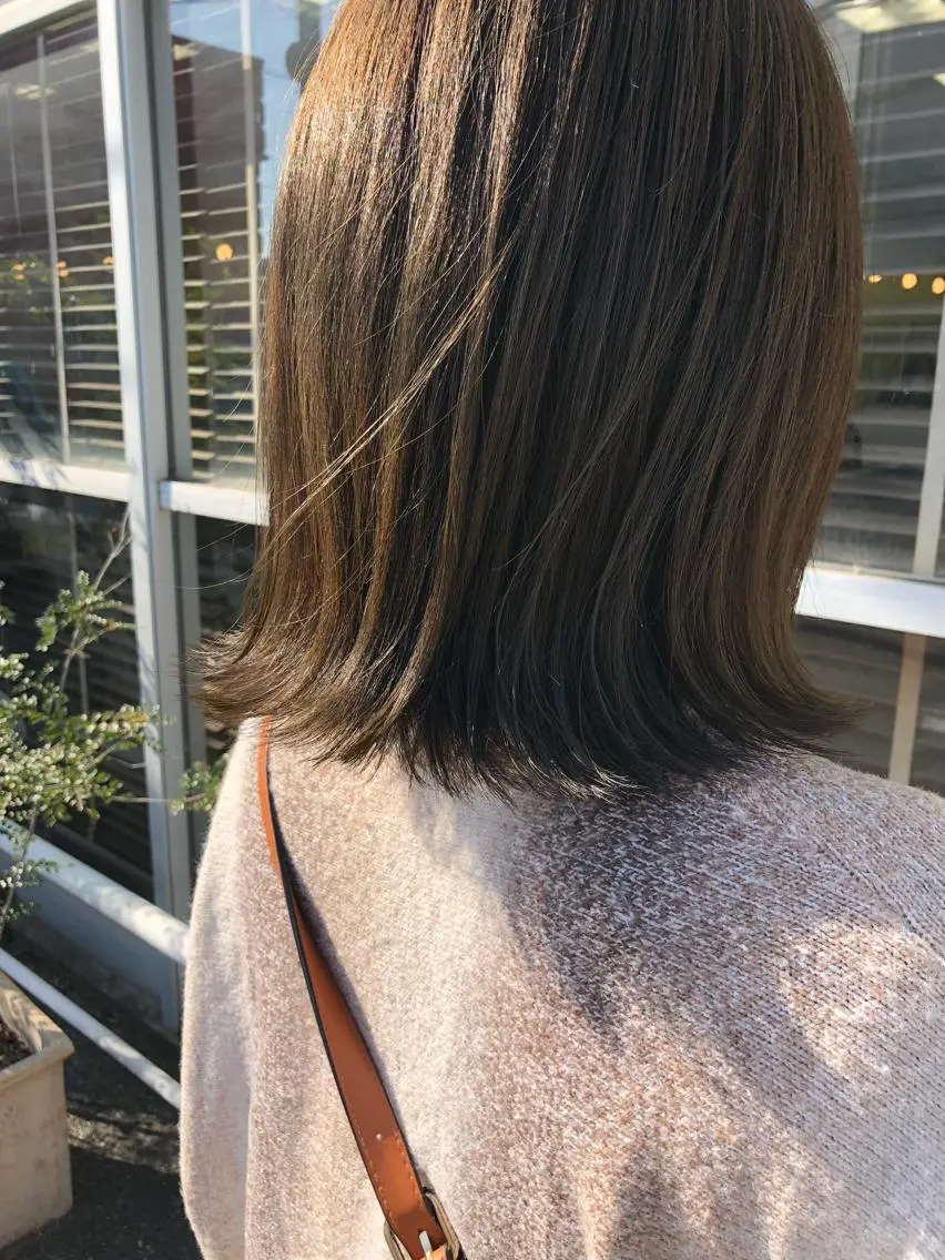 ミディアム カラー パーマ ヘアアレンジ ❣️倉敷❣️美髪 カラー能登一成のヘアスタイル