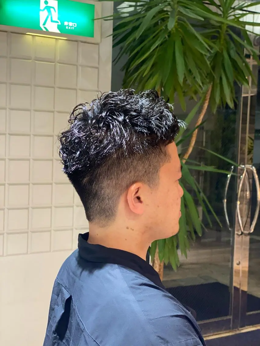 パーマ メンズ メンズパーマ サントス 芳美のヘアスタイル